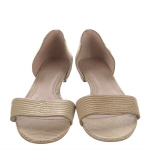 Tory Burch Metallic Gold D'Orsay Open-Toe Sandals